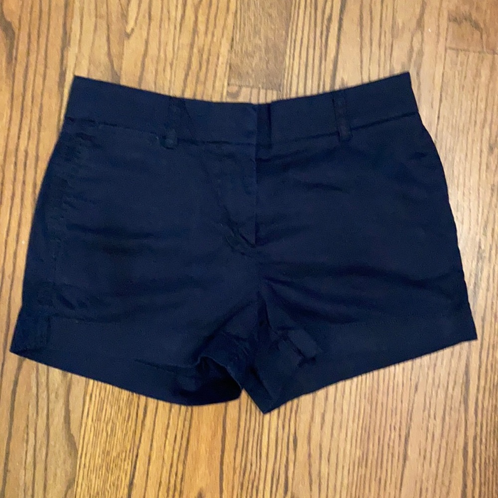 J. Crew 3” chino shorts. Navy.